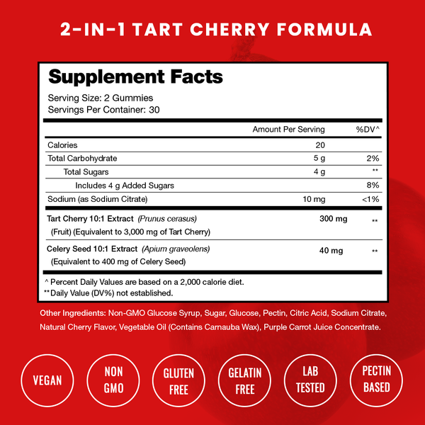 Tart Cherry Easy to Use Flavored LĒVO Gummy Powder Mixes